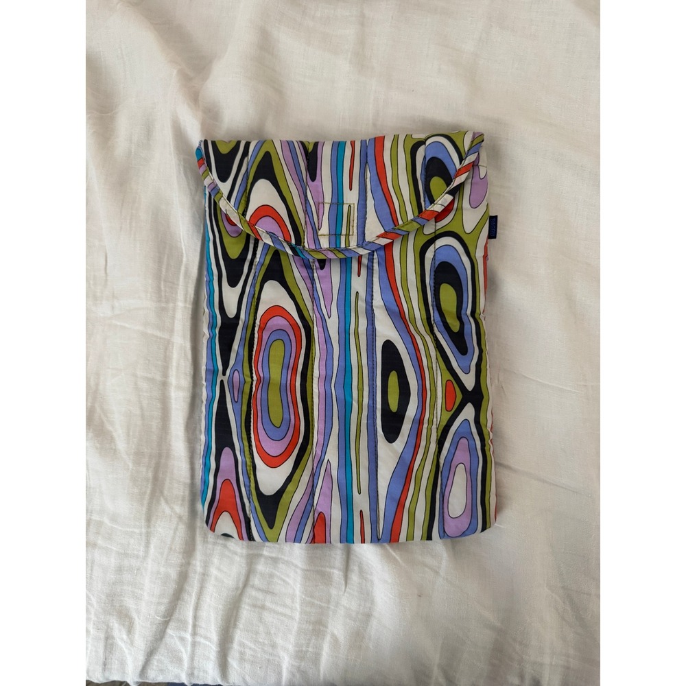 Baggu Puffy Laptop Sleeve 13/14 Inch Psychedelic Woodgrain Nylon RARE